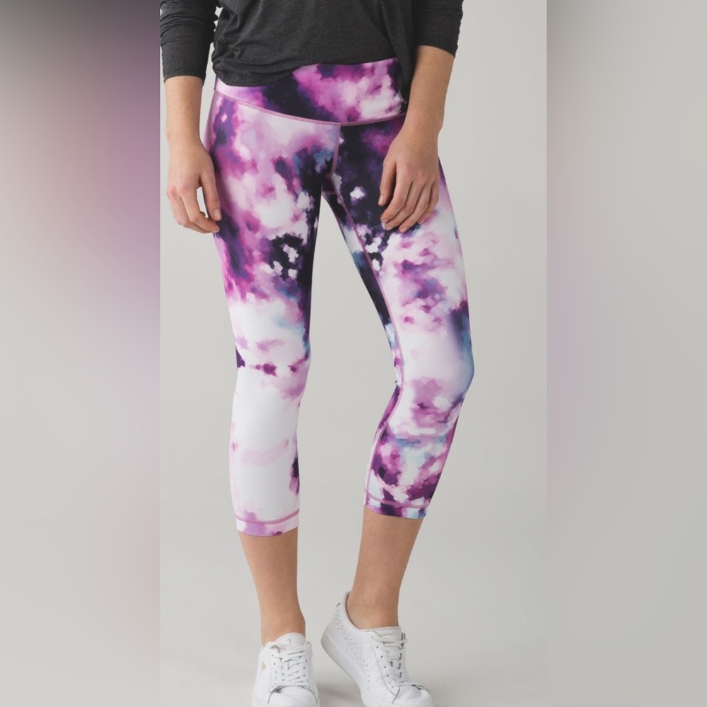 Lululemon Wunder Under Crop Blooming Pixie